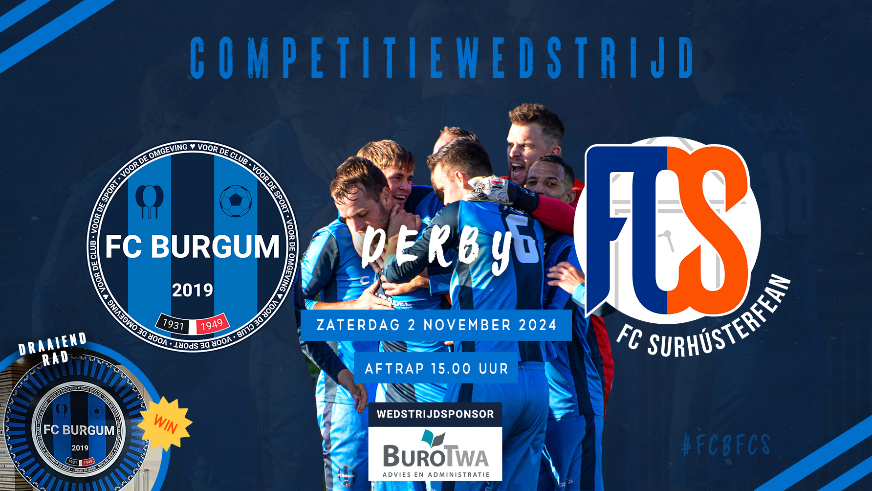 📢 Zaterdag een prachtige derby: FC Burgum vs FC Surhústerfean 🔥⚽️