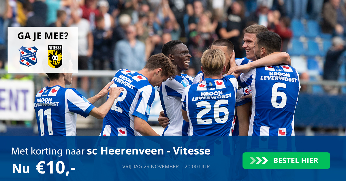 Met FC Burgum naar sc Heerenveen - Vitesse (29 nov)
