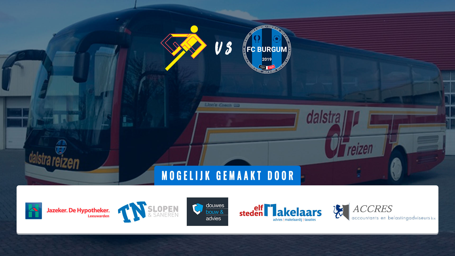 Met de bus zaterdag naar Go Ahead Kampen - FC Burgum🚌
