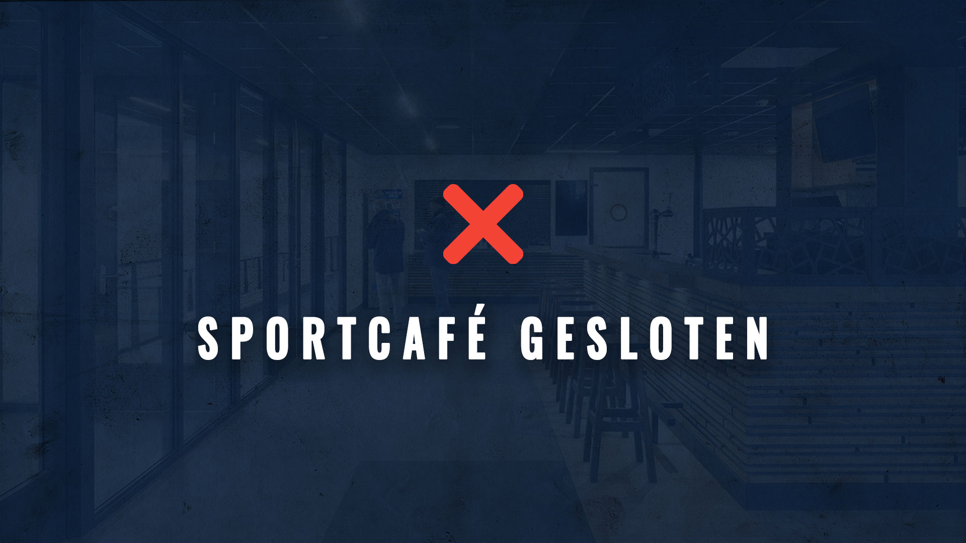 Sportcafé gesloten in winterperiode